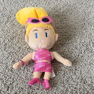Barbie -Stumble Guys Plush Doll with Pink Outfit and Yellow Hair